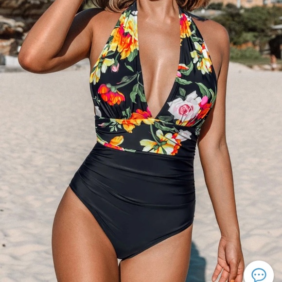 Other - ✨ HP✨NWT floral halter top one piece swimsuit